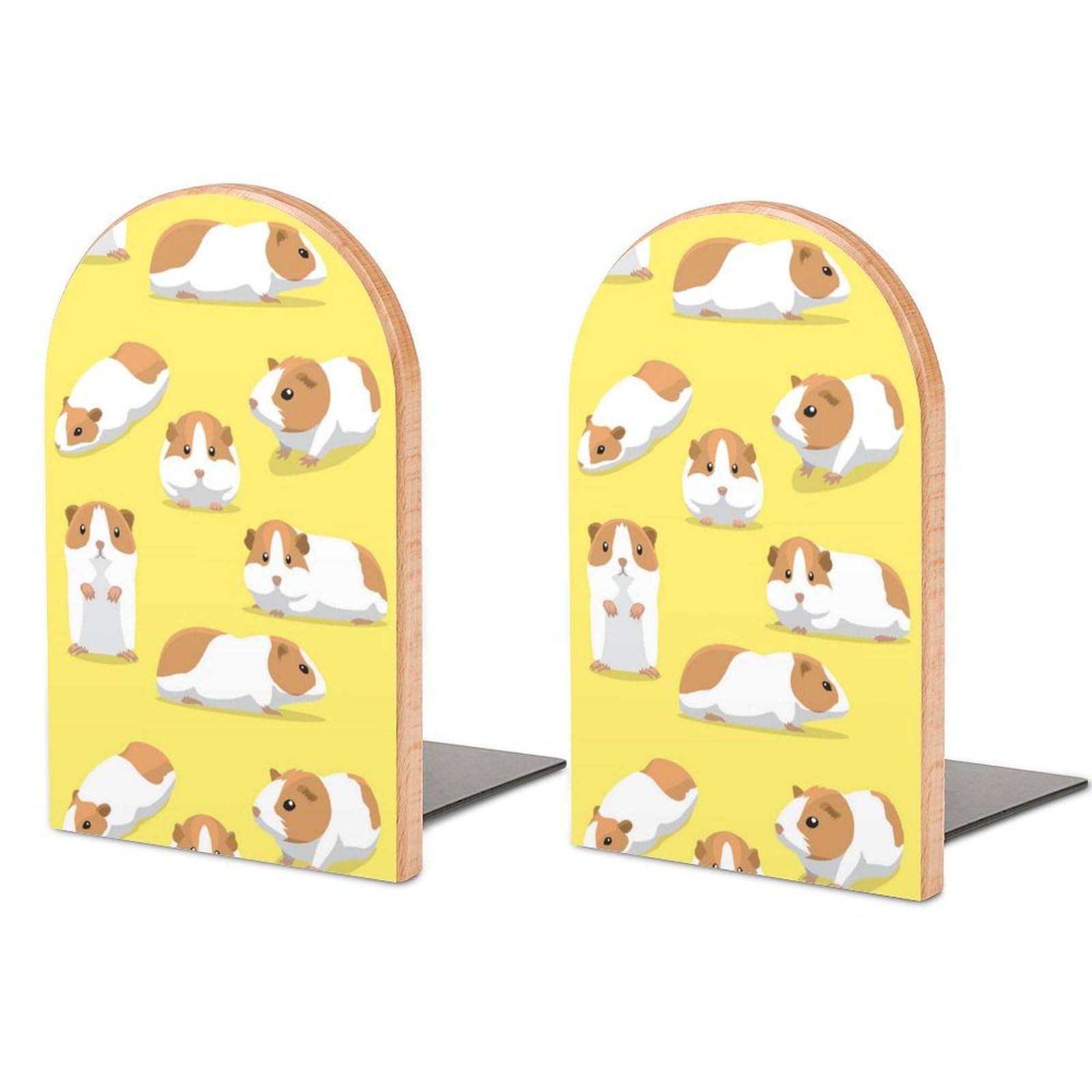 Cmagnifico Style One Pair Book Ends For Shelves, Cartoon Guinea Pig Bookends For Office And School