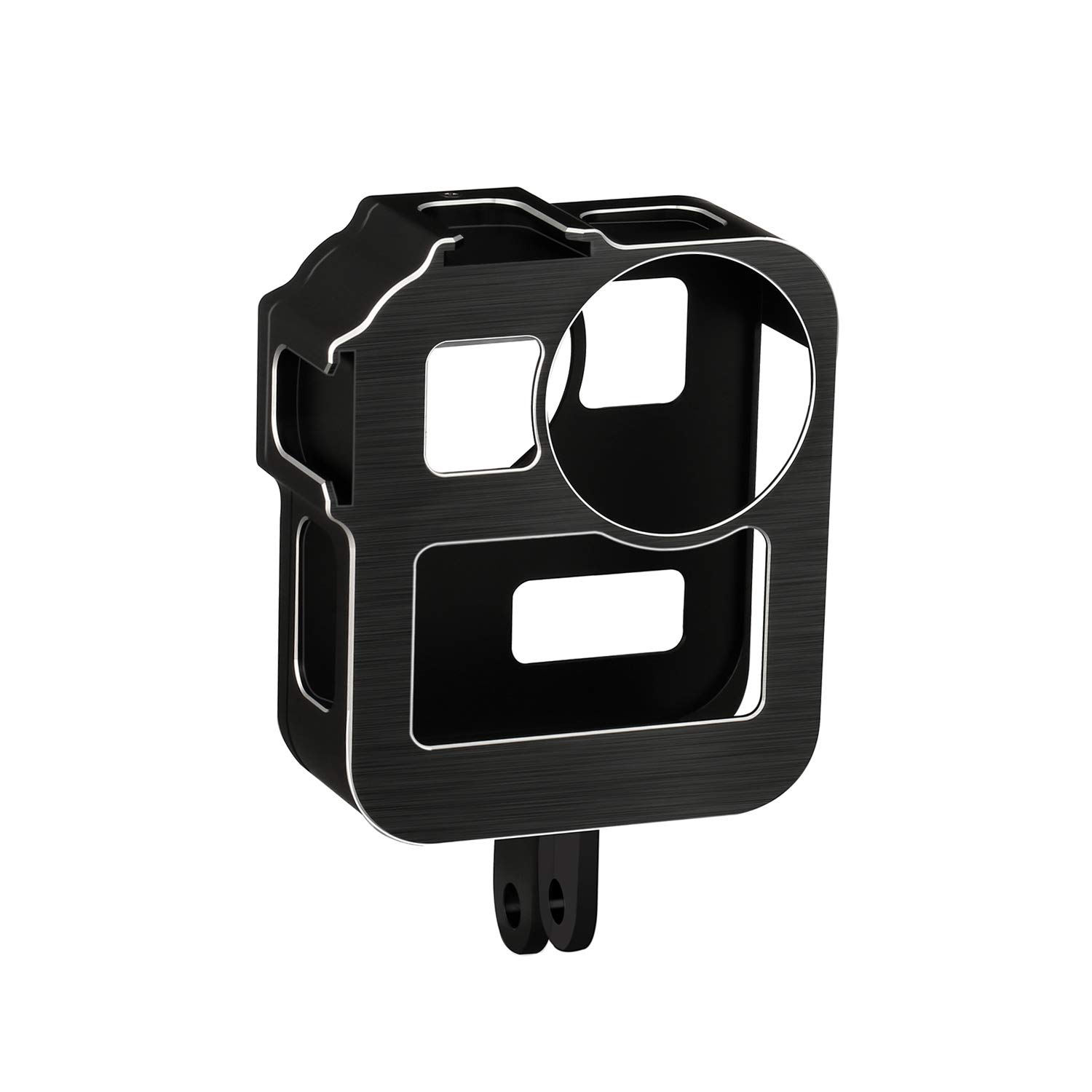 Accessories for Gopro Max Aluminum Alloy Case, Frame Protector Housing Shell with Hot Shoe Interface Compatible GoPro MAX Official Replacement Protective Lense