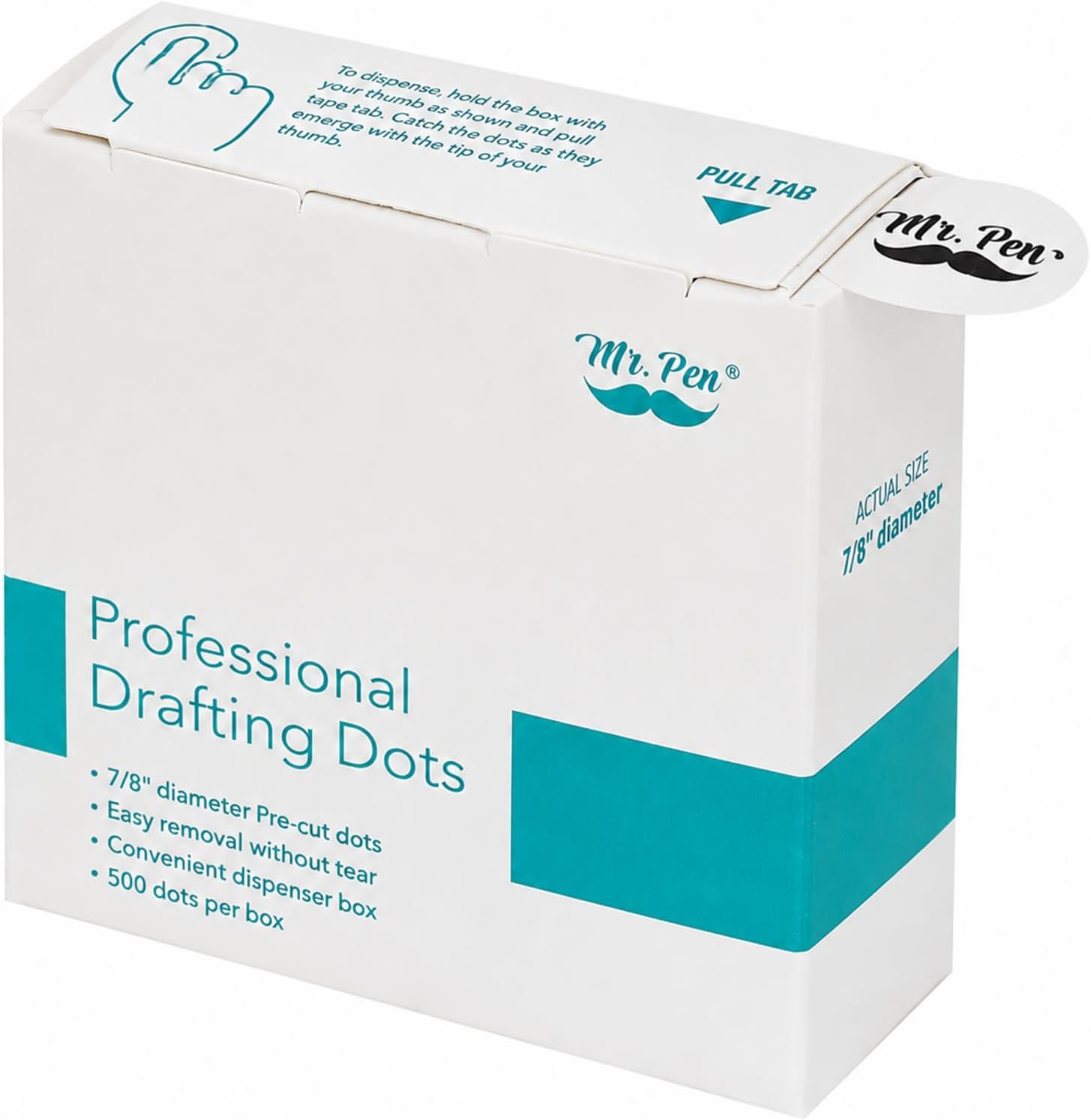 Mr. Pen- Professional Drafting Dots, 7/8โ Diameter, 500 Pieces