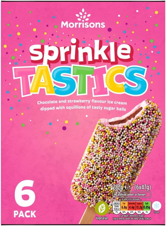 Morrisons Sprinkle Tastics 6 x 50ml
