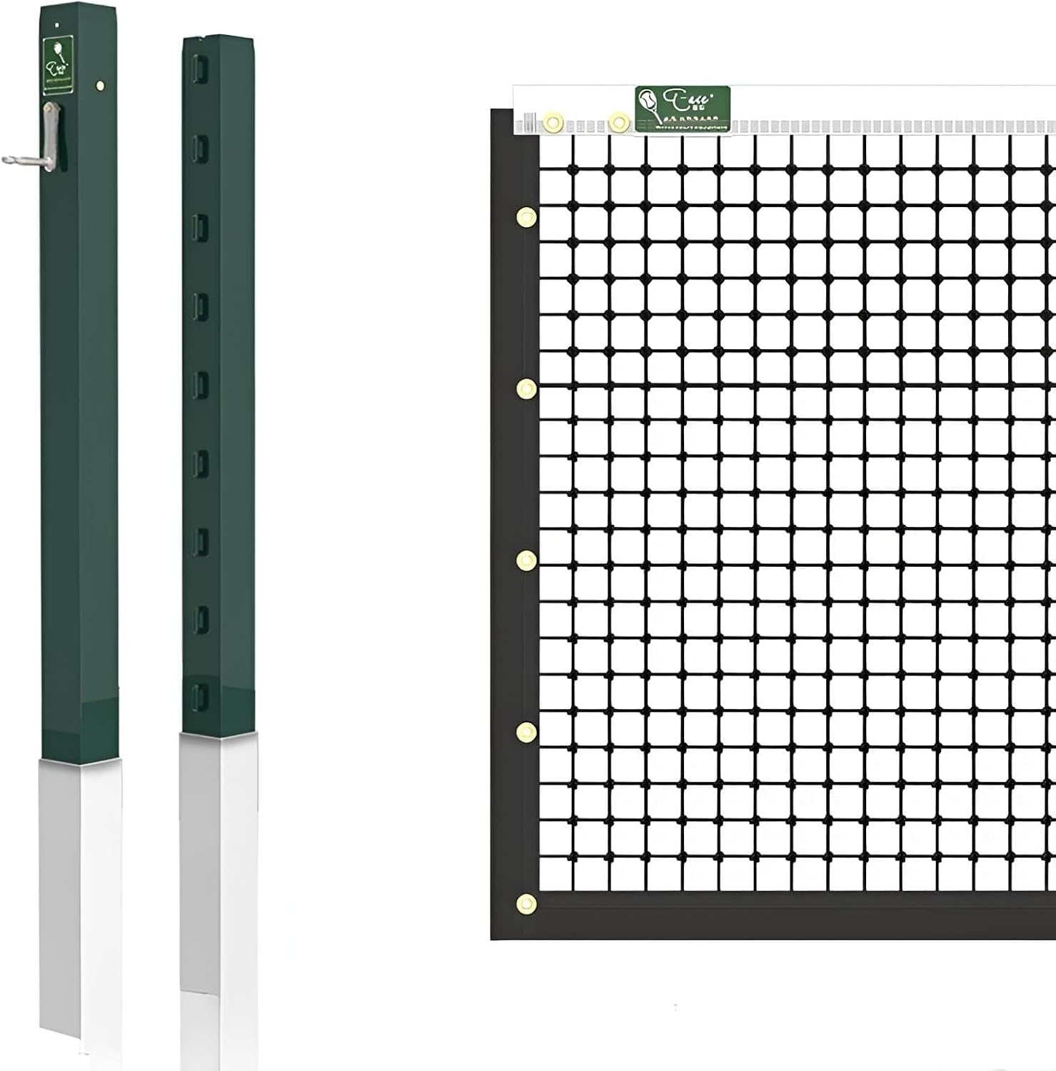 Professional Tennis Net Posts Set - Premium Aluminum Alloy, Rust-Proof, Tournament Grade with Pure Copper Gear System, Automatic Locking Mechanism for Straight Net Fit,
