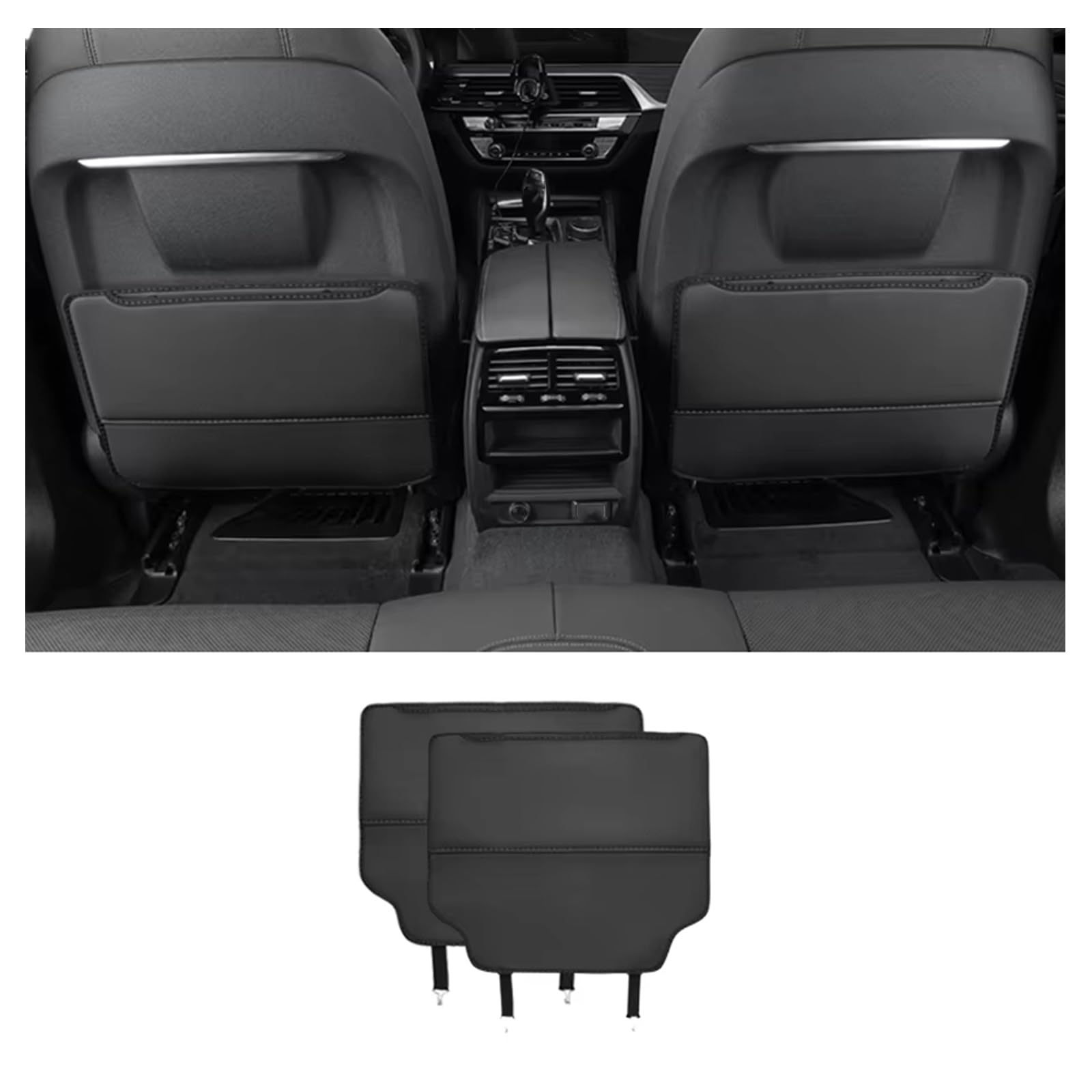 Organizadores Asiento Trasero Coche para Merc&edes B&ENZ E200 E260 E300 Protección Trasera para Asientos Coche, Almohadillas antipatadas, Bolsa Almacenamiento Trasera