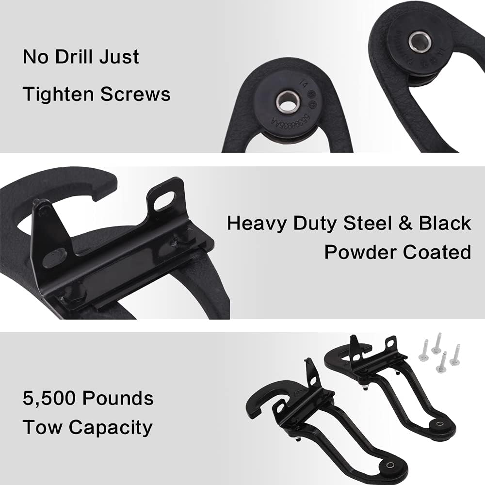 Suреr Bіg Clеаrаnсе! StarONE Front Tow Hooks Fit for 2007-2018 Dodge ram 1500,2019 Ram 1500 Classic Replace OEM 82210967 68196982AA