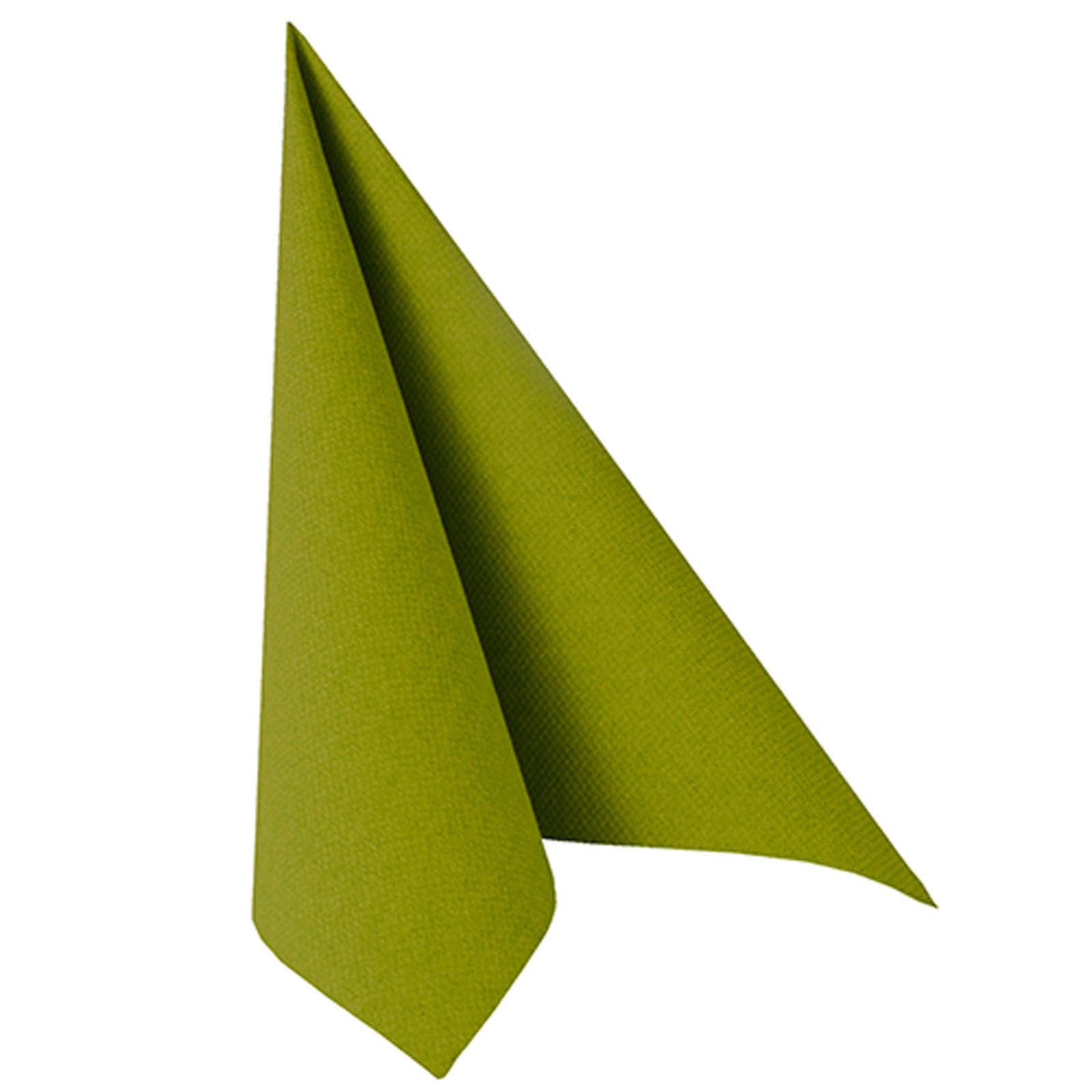 250 Servietten "ROYAL Collection" 1/4-Falz 40x40cm olivgrün