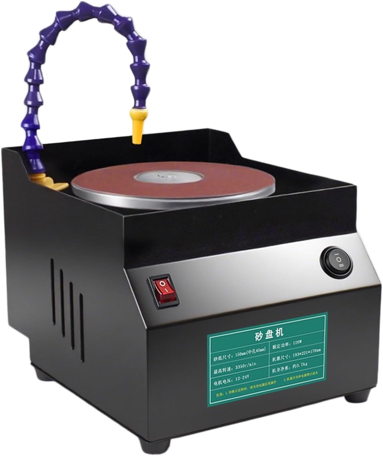 Electric Knife Sharpener with 7 Speeds, Wet/Dry Grinding for Scissors and Metal Working