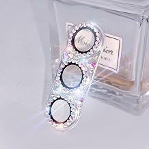 Bling Diamond Camera Lens Protector Compatible with Samsung Galaxy S25, Metal Glitter Gem Camera Cover,9H Tempered Glass lens full Screen Protector with 3D Rhinestone Sparkle