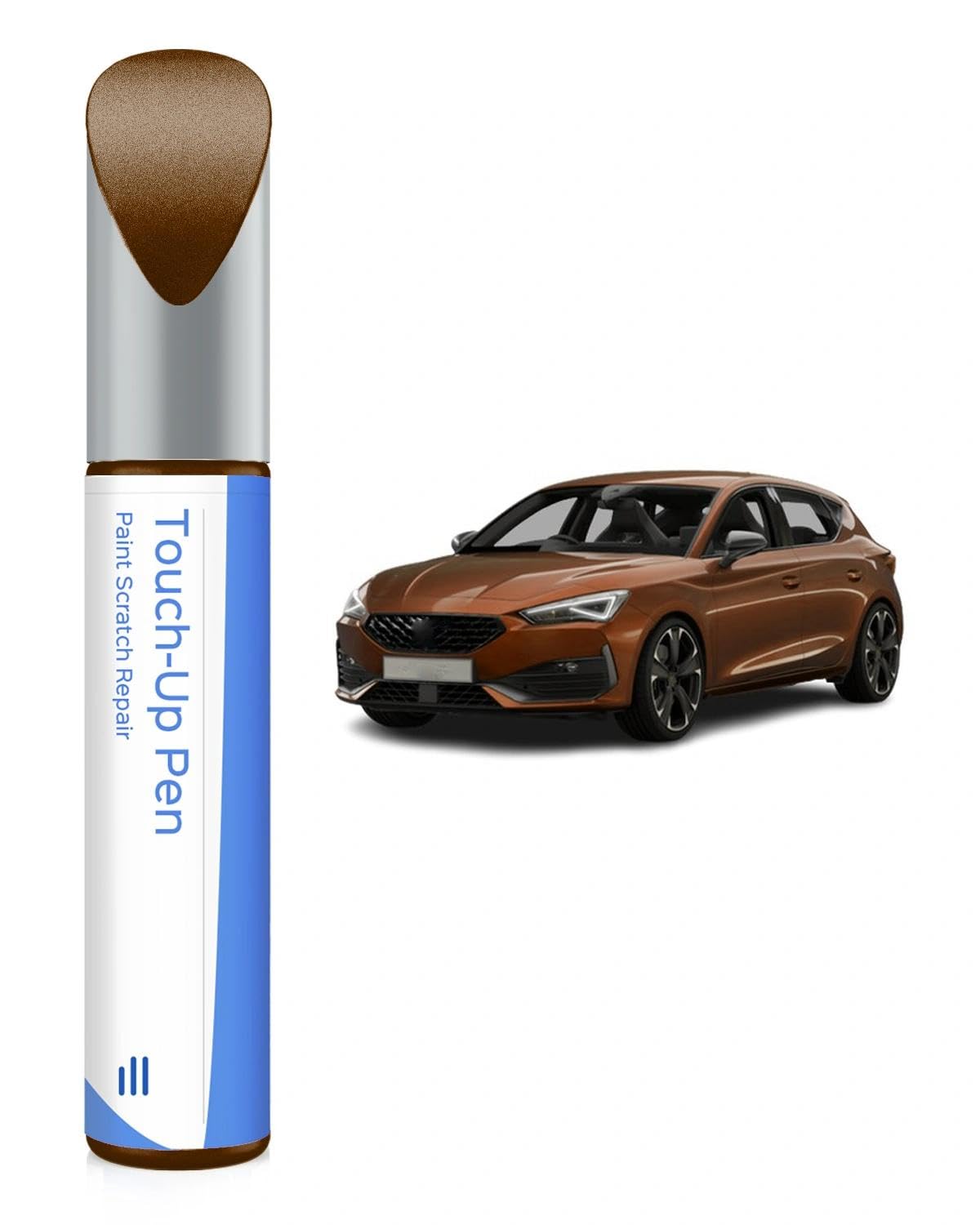 PARTS4EV L27A Cobre Cup Perlas Metálico Lápiz de pintura compatible con Cupra - Coincidencia exacta para desconchados y arañazos - 1