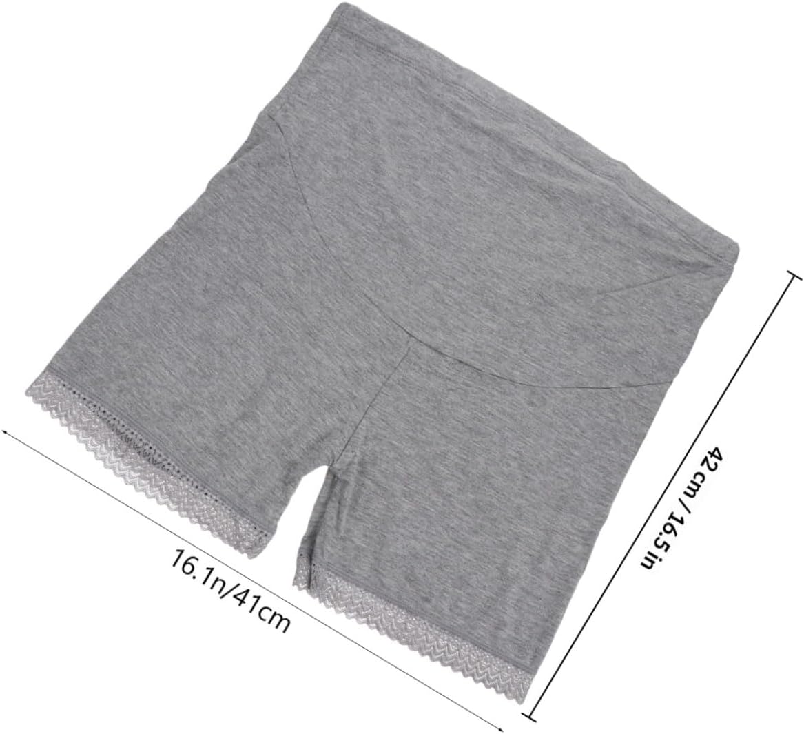 2pcs Maternity Leggings Soft Comfortable Belly Support Pants High-waist Cotton Briefs for Pregnant Women Grey