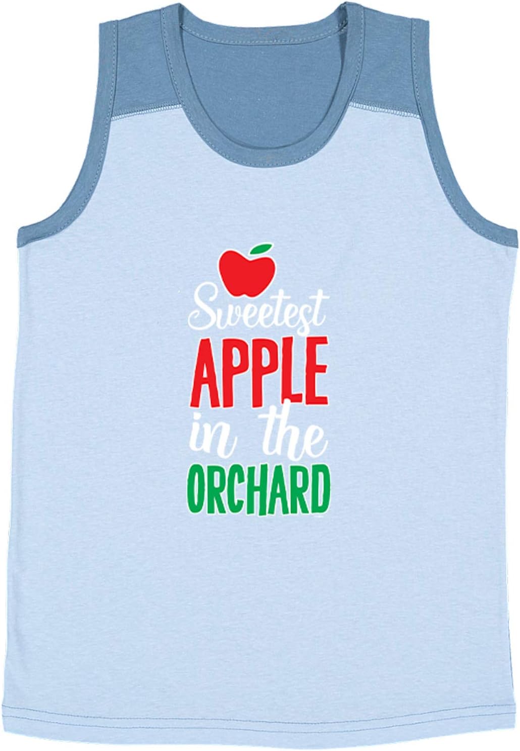 Sweetest Apple in The Orchard - Cute Youth Contrast Back Tank Top
