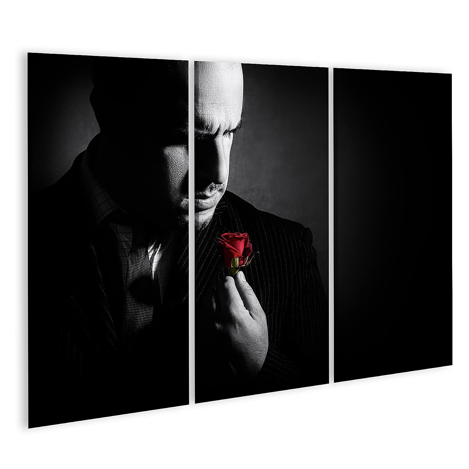 islandburner Prime - Quadro su tela in bianco e nero con ritratto di uomo padrino stile personaggio studio cult film immagini da parete poster