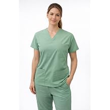 Unisex Ye il Medikal Forma Tak m , V Yaka, Cepli, Hem ire Doktor  niformas