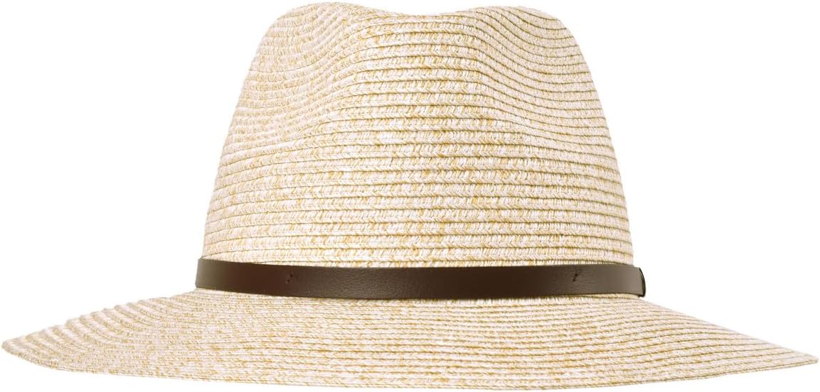 Bigalli Trekker Straw-Style Fedora Hat – Lightweight Breathable Packable Summer Hat UV Protection SPF 80