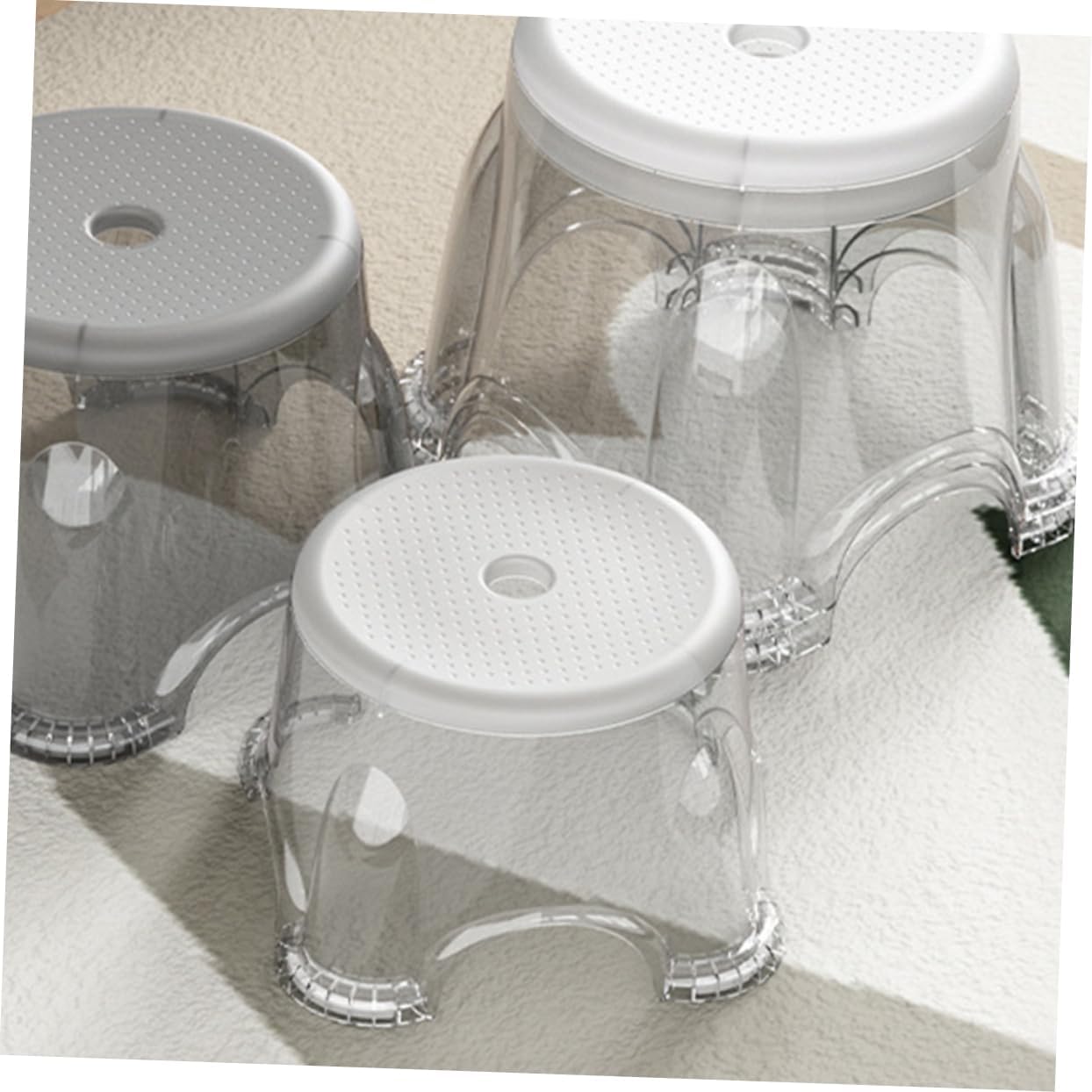 Foot Stepping Stool Lightweight Low Step Stool for Bathroom and Kitchen Use Portable Nonslip Design for Adults and Boys and Girls Easy Storage and Transport