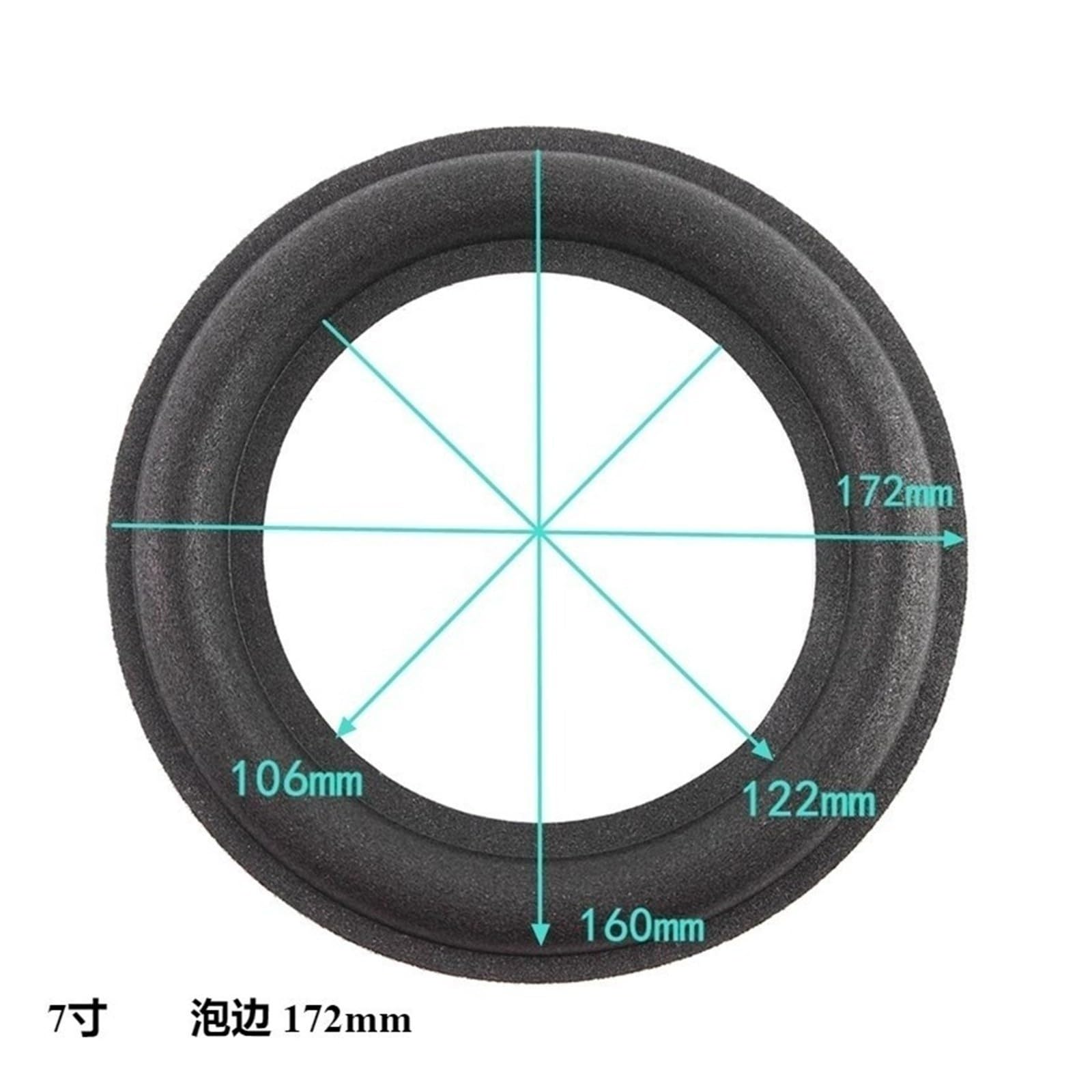Lato della sospensione surround del woofer con bordo in schiuma