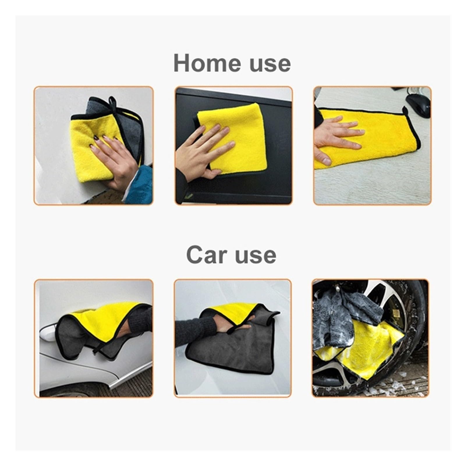 TRUSTTWO 5 stücke 30/40/60 cm mikrofaser Handtuch Auto mikrofaser Tuch waschen Handtuch mikrofaser Reinigung Tuch Auto waschen trocken Handtuch Auto Detailing The 30x40x5pcs, Size : Sup