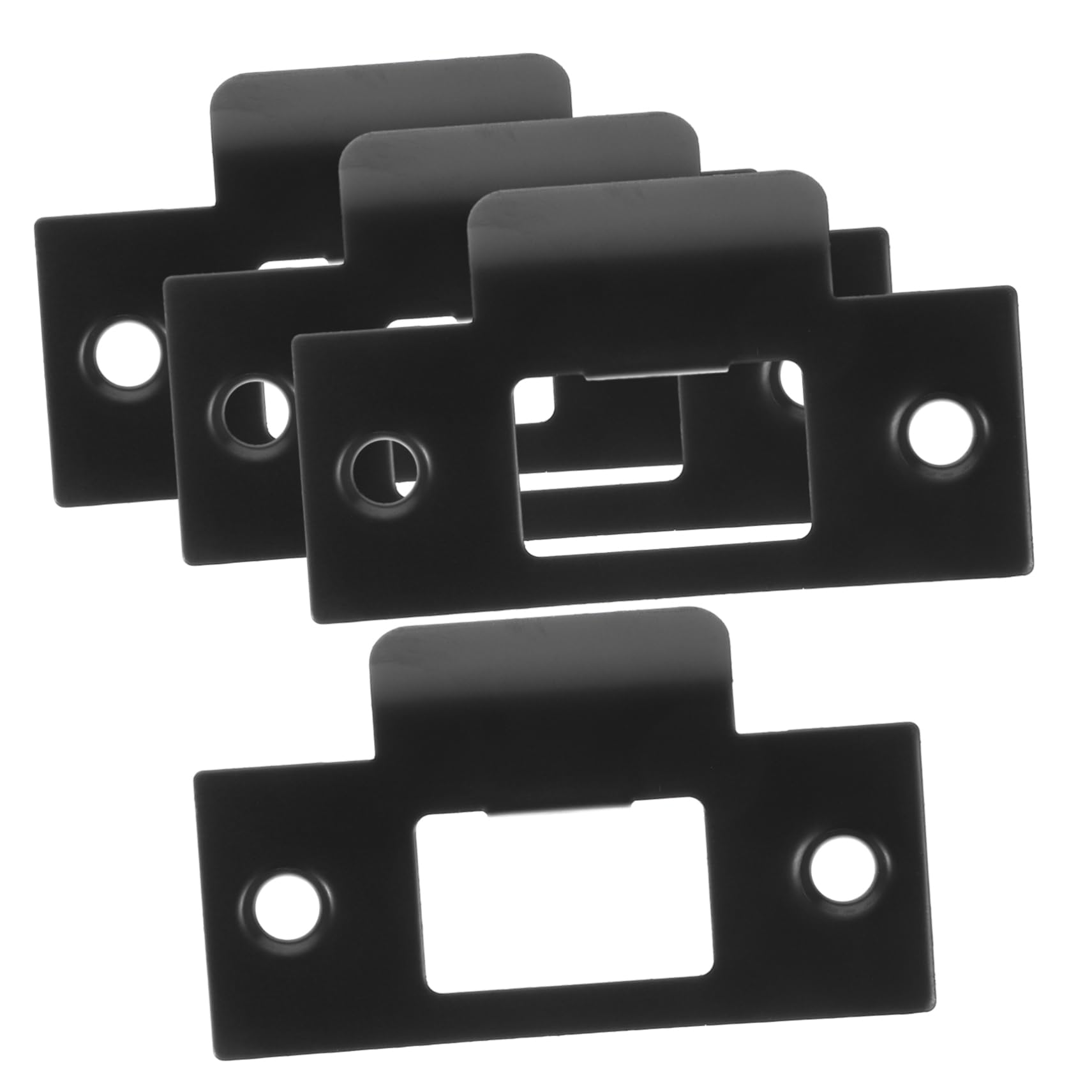 OSALADI 5 Ensembles Bloc Came Ajustable Extenseur Gabarit De Gâche De Porte Serrures À Larder Matériel Verrou Porte Plaques De Porte Couvre-plaques Acier Inoxydable Black 4 Pièces * 5