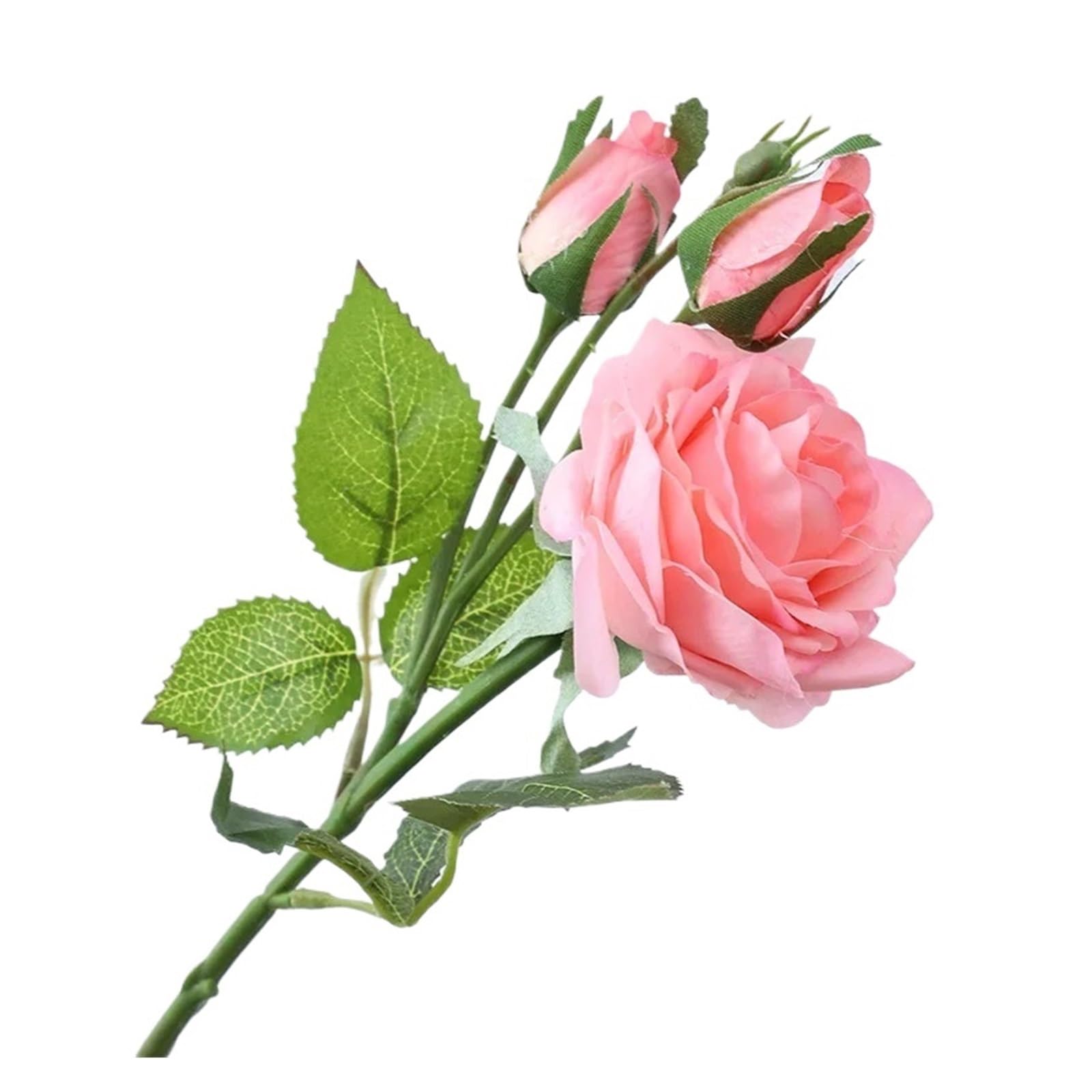 Casetlong 5Pcs Artificial Flowers Home Decoration Wedding Bouquet(Deep pink)