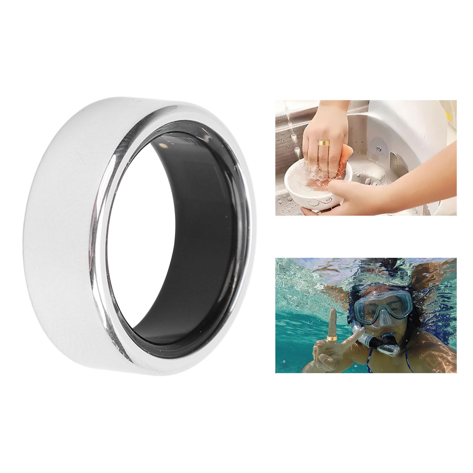 Rastreador de Salud con Anillo Inteligente, Monitoreo del Sueño, Conteo de Pasos con Anillo de Salud Inteligente con Aplicación para Mujeres 22,3 mm/0,88