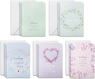 Mr. Pen- Sympathy Cards, 15 pcs, 7" x 10", Sympathy Cards Assortment Box with Envelopes, Condolence Cards, Sympathy Cards with Envelopes, Greeting Cards