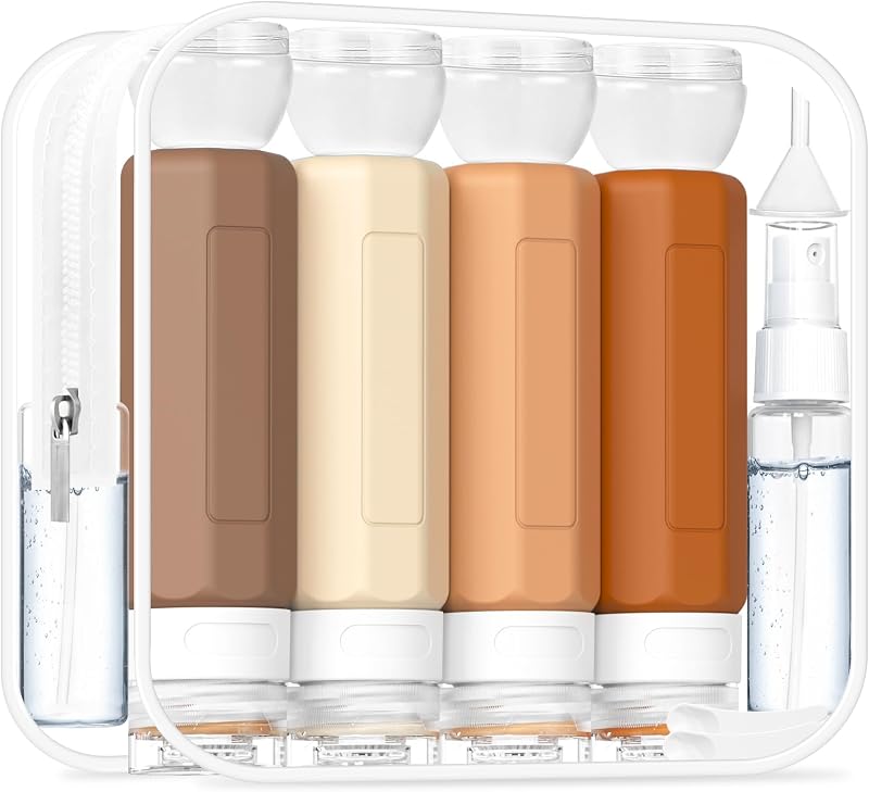 Redfly Frascos Recarregáveis de Silicone para Viagem, 3 oz, Pacote com 17