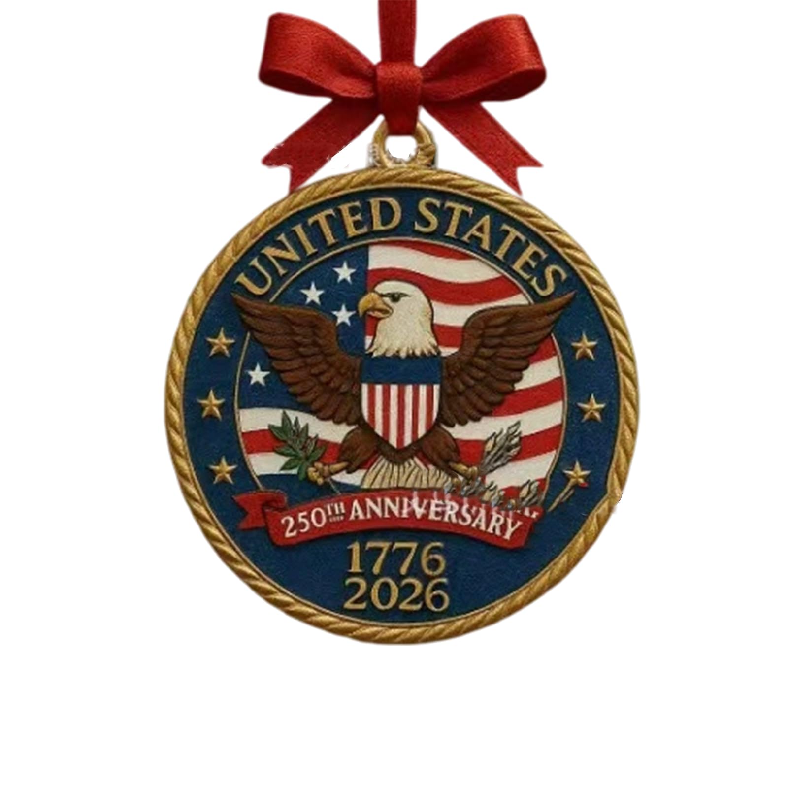 hogtnd Decorative Acrylic Bell Shaped Decoration Celebrating the 250th Anniversary of Americans Independence Party Supplies American Decoration
