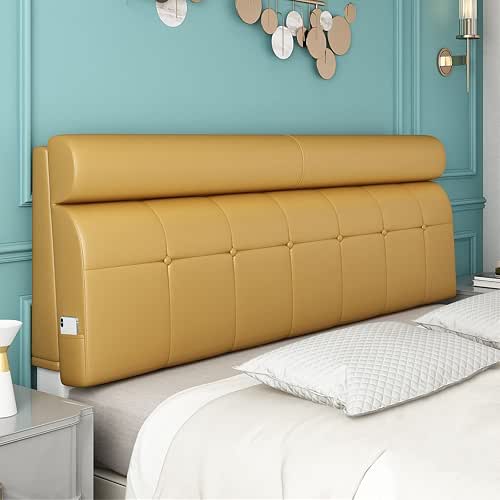 Modern Faux Leather Upholstered Headboard Queen Size Tufted Button Headboard