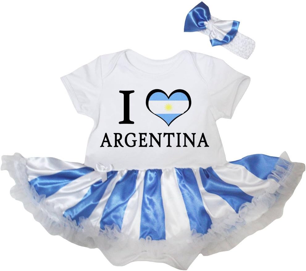 Petitebella I Love Argentina Baby Dress Nb-18m
