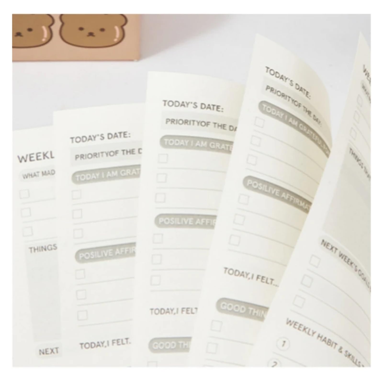 Inspirierendes Notizbuch 2 stücke Dankbarkeit Tagebuch Kreative Schreibwaren Liefert Student Notebook Schule Büro Liefert Journal Reflexion Stanzen Zeitplan Plan(Grey)