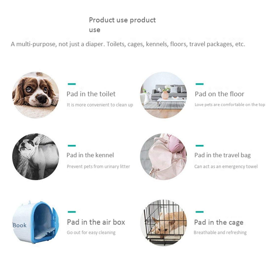 Tampons de Formation Super Absorbants pour Animaux de Compagnie Tampons de Formation pour Chiots Jetables 100 Feuilles Épaississent Désodorisation Eau Absorbant Pee Pad