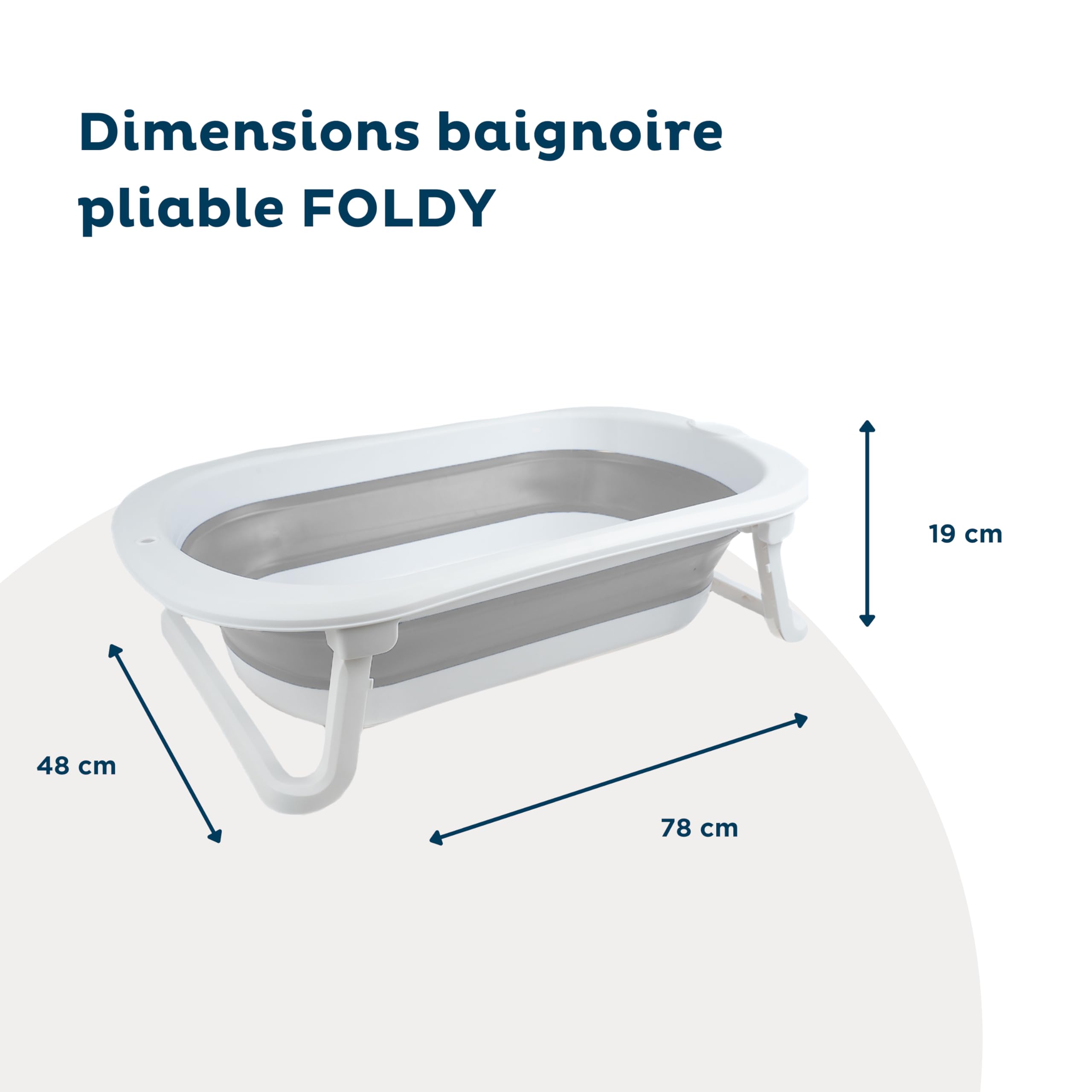 Thermobaby - Bañera plegable para bebé FOLDY: Ultracompacta - Diseño moderno - Almacenamiento práctico - Ocupa poco espacio - Fácil de usar