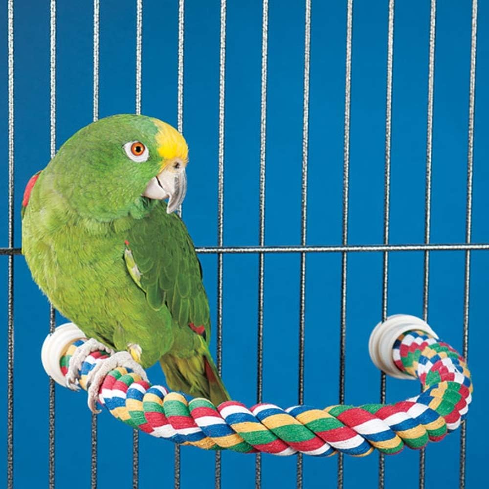 JW Pet Comfy Perch For Birds Flexible Multi-color Rope : Rope Perch : Pet Supplies