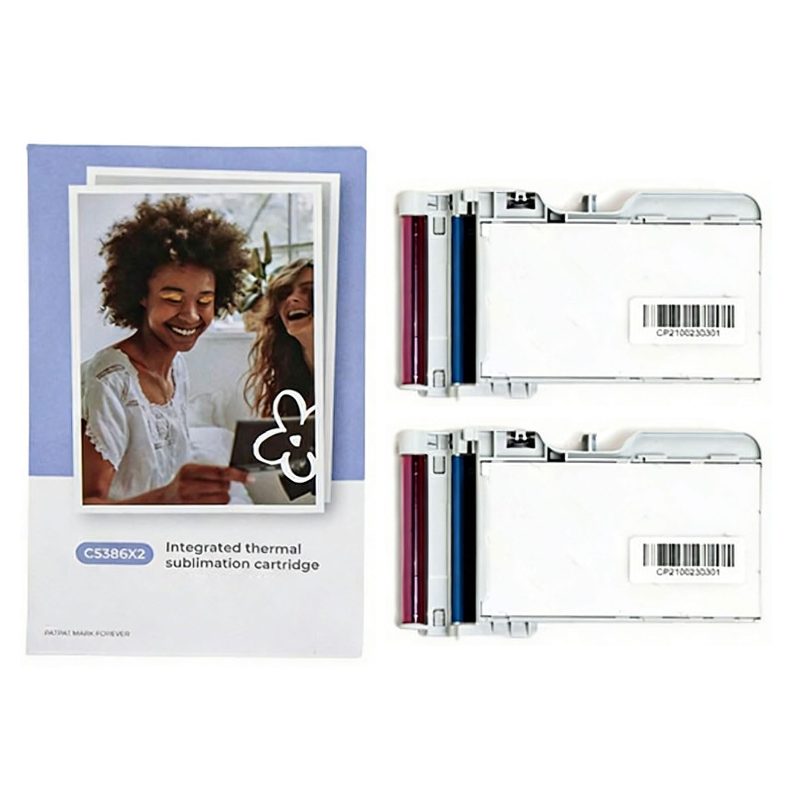 1/2/5 scatole di carta fotografica per impronte digitali, progetti adesivi, ricambio per stampante CP2100, carta con finitura opaca