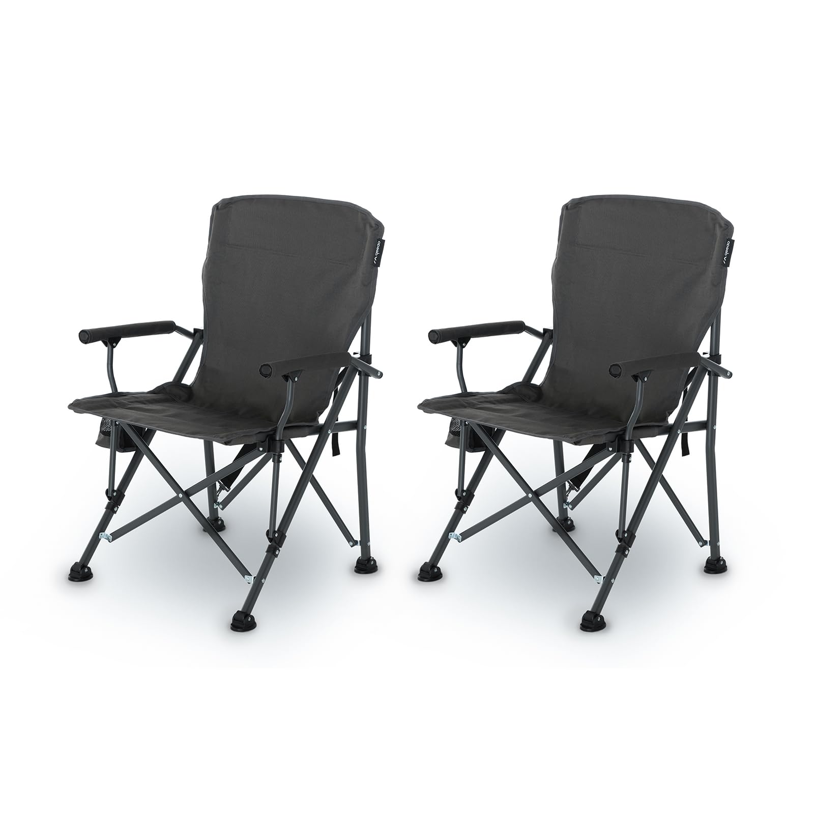 qeedo Johnny XL Campingstuhl 150 kg stabil – kompakter Camping Klappstuhl ideal für Camping, Garten, Festival & Angeln – Campingstuhl faltbar mit gepolsterter Rückenlehne & Getränkehalter