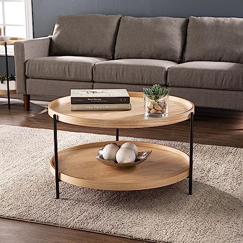 SEI Furniture Verlington Round Two-Tier Coffee Table #TOP22