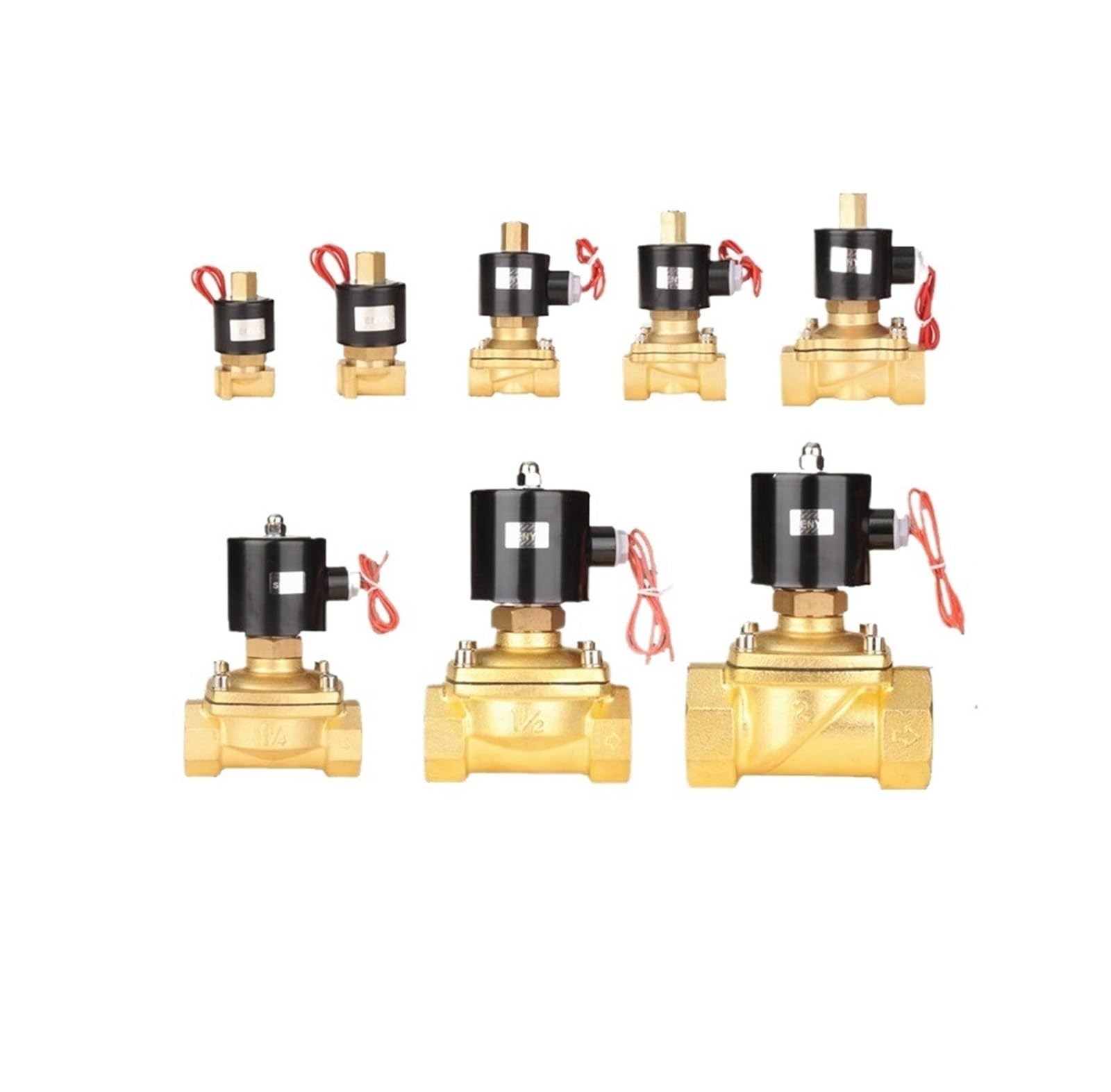 Électrovanne solénoïde 12V DN20 normalement ouverte pour gaz eau et huile