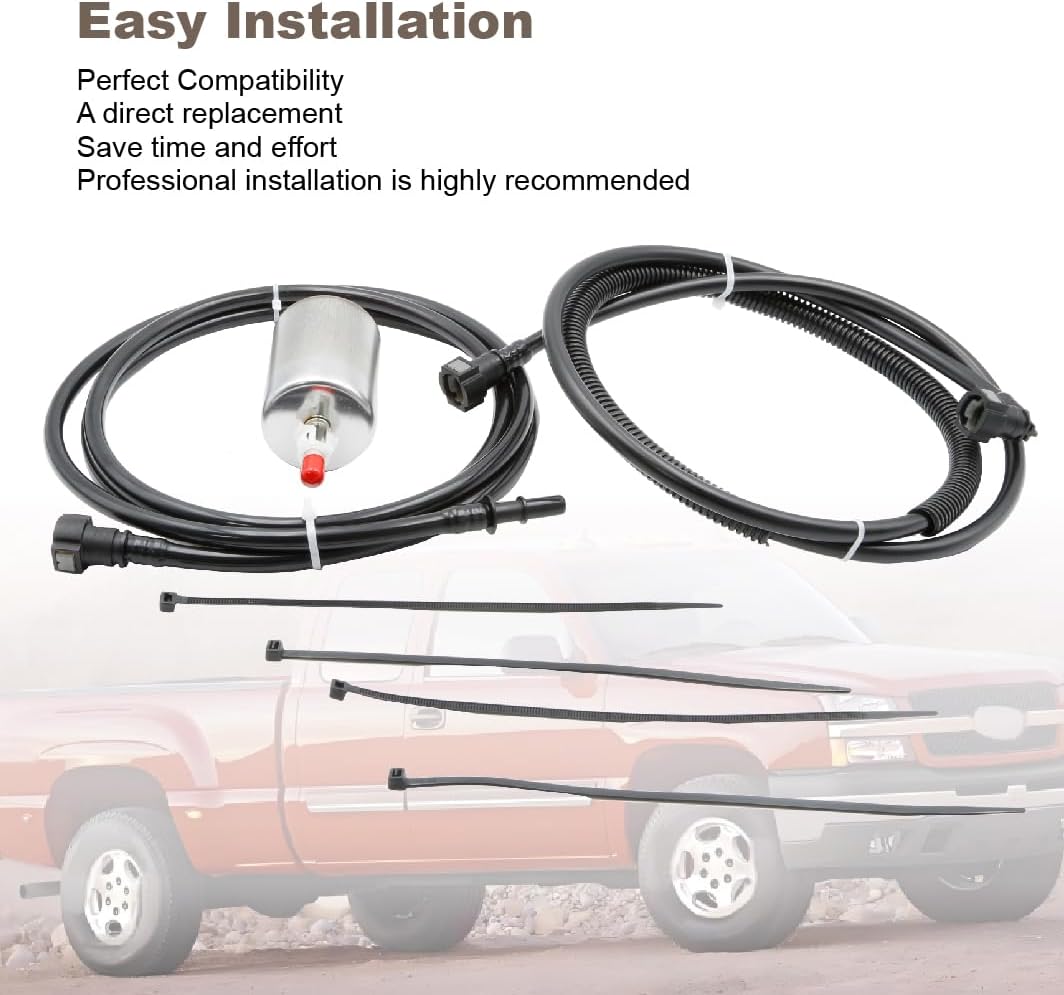 ASTROSYNC Supply & Return Nylon Fuel Line Fit for Chevy S10 GMC Sonoma 1997-2005, Fuel Line Replacement Kit Replace NFR0012 FL-GM56C GM56B FL-GM16D