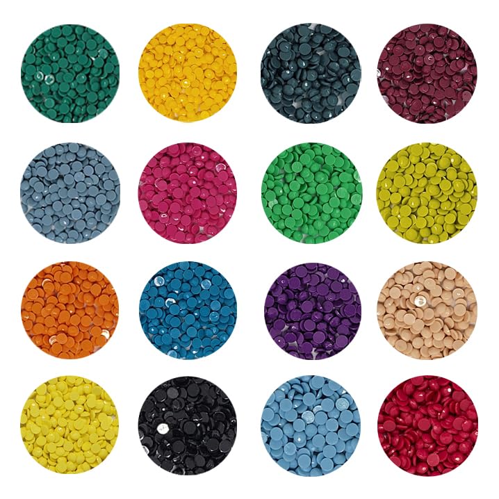 Diamond Painting Replacement Beads Round/Square Diamonds for Diamond Art Missing Drills (3500 PCS)