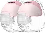 MomMed Wearable Breast Pump, S21 Portable Hands-Free Electric Breast Pump, Painless Breastfeeding Breast Pump Can Be Worn in-Bra, with 3 Mode & 12 Levels, Leak-Proof Design & Low Noise, 24mm Flange