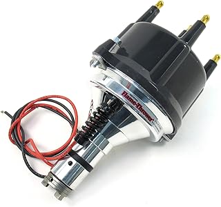 Pertronix D186810 Flame-Thrower Plug and Play with Ignitor Non Vacuum Black Cap Billet Electronic Distributor with Ignitor II Technology for VW Type 1 Engine