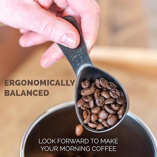 Miniatura 3 de Airscape - Cuchara de café de acero inoxidable, cuchara ergonómica perfectamente proporcionada, capacidad de 2 cucharadas, cabe dentro de botes de