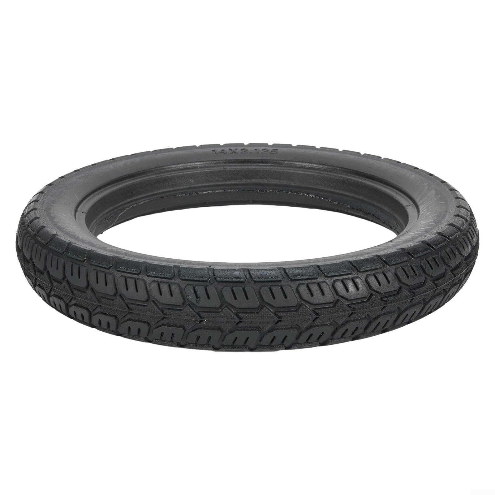 Pneumatico in gomma piena da 14 pollici, pneumatico for scooter antiscivolo antiforatura 14x2.125, ricambio resistente all'usura, for ruote di e-bike e scooter (57-254)
