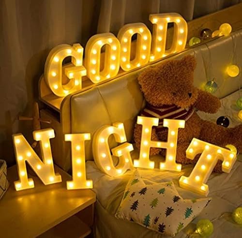 VRB Dec™ Night Light LED Marquee Sign-Baby Light-Battery Operated Nursery Lamp, Decorative Light for Kid's Room/Party/Home/Wall Décor Party Light and Wall Lamp (Pack of 1) (Good Night)