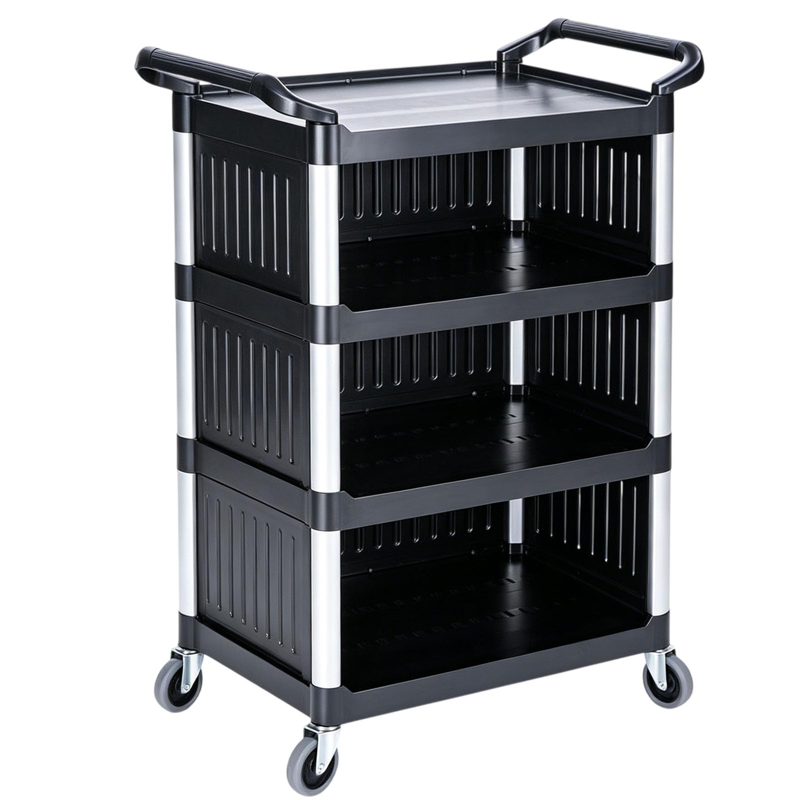 Vttui 4 Tier Service Trolley, Commercial Plastic Cart