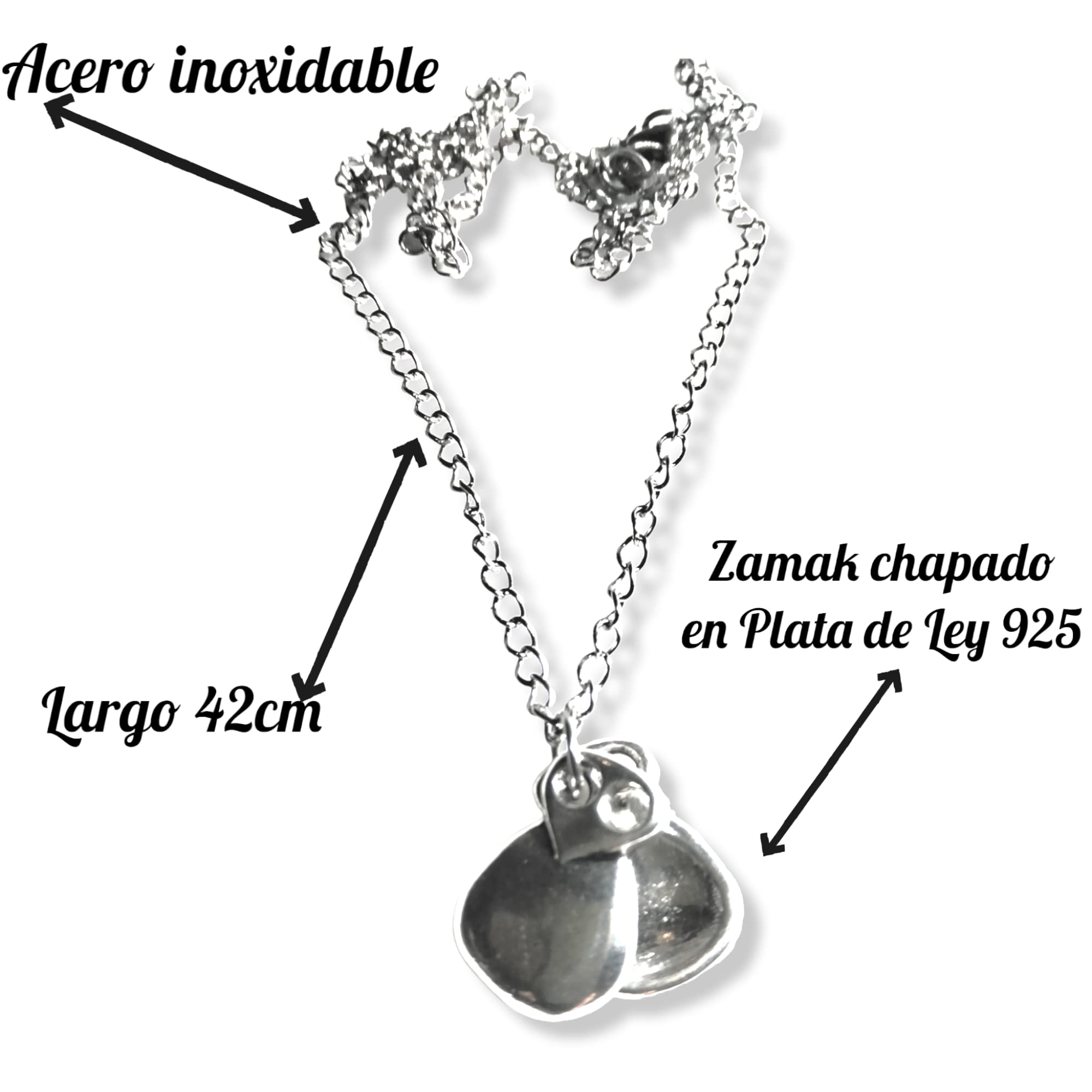 Joyería Flamenca con Castañuelas | Artesanía Andaluza Chapada en Plata de Ley; Gargantilla Colgantes Pendientes Fabricado en España Regalos Mujer