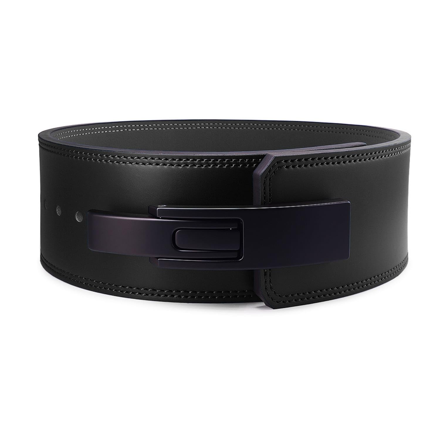 Wide Lifting Belt with Lever Buckle Stitched Lever Belt Adjustable Supportive for Powerlifters, Weightlifters, Athletes, Squats, Deadlifts, Black Pu Leather|Belts|Sporting Goods-image-29