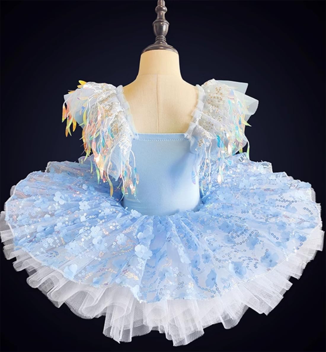 Dziewczęca Baletnica Tutu Baletowa Dla Dzieci Frędzle Strój Do Tańca Tutu Dla Dzieci Stroje Baletowe Trykoty Sukienka Baletowa Trening Sukienka Do Występów(160cm)