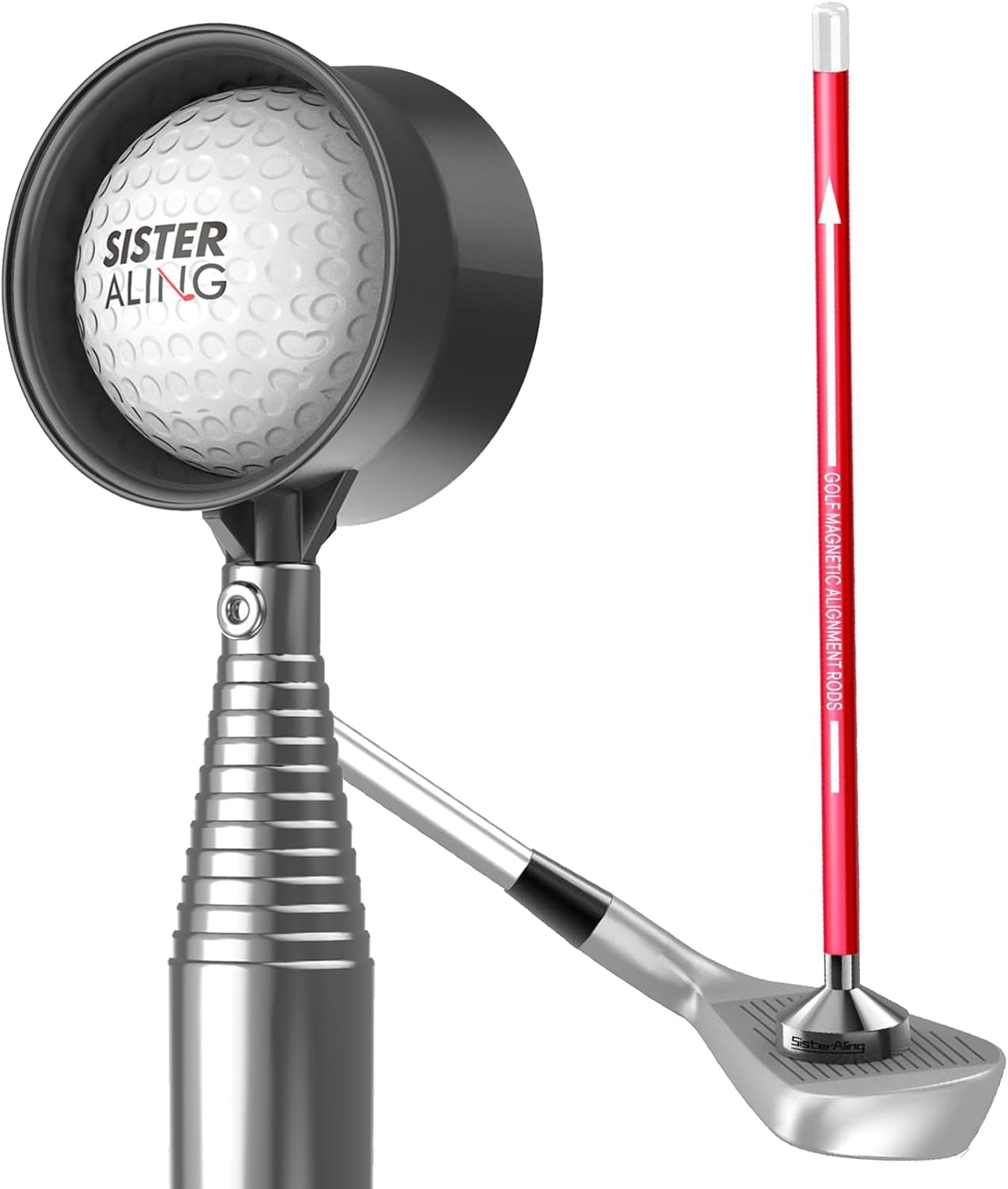 Water Telescopic Golf Ball Retriever and Golf Magnetic Alignment Rods