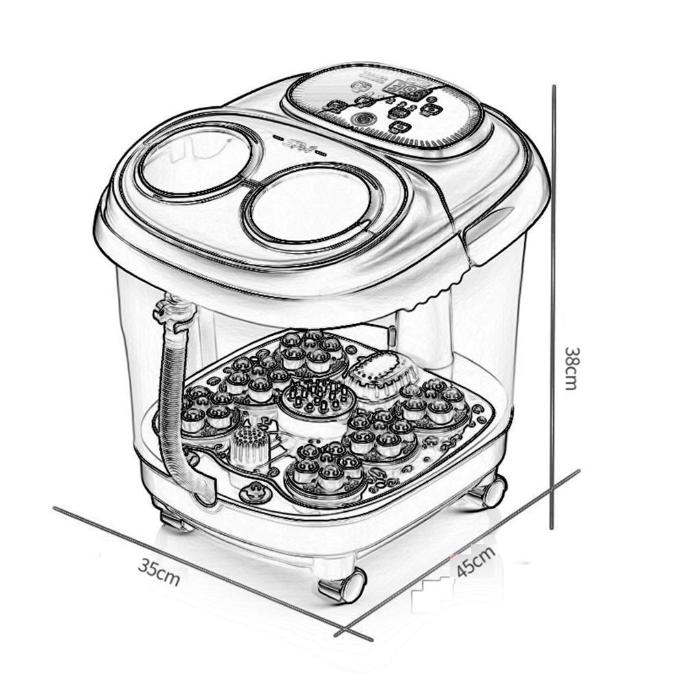 HMTE Masajeador de SPA para pies con Control de Temperatura Ajustable, baño calentado, Rodillos de Masaje
