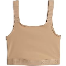 TomboyX Adjustable Compression Bra Wireless Medium Support Top Smooth Flatlock Seams Full Chest Coverage Athletic Bra