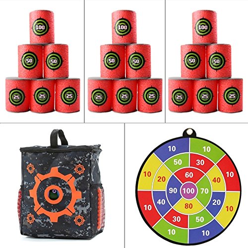 Set pack bolsa de almacenaje/diana, botes objetivos, targets y diana, by Level25